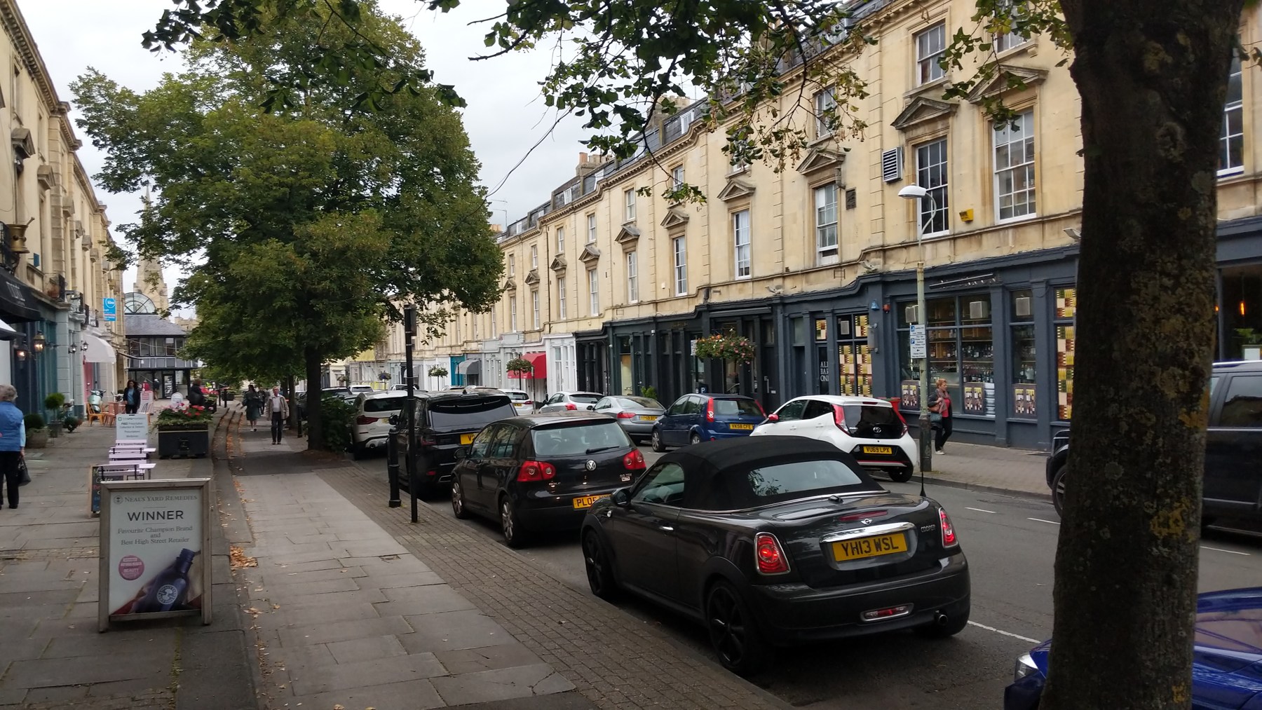 Independent shopfronts on Montpellier Street in Cheltenham